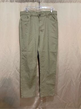 Women's Olive Green Straight-Leg Chinos 127/4